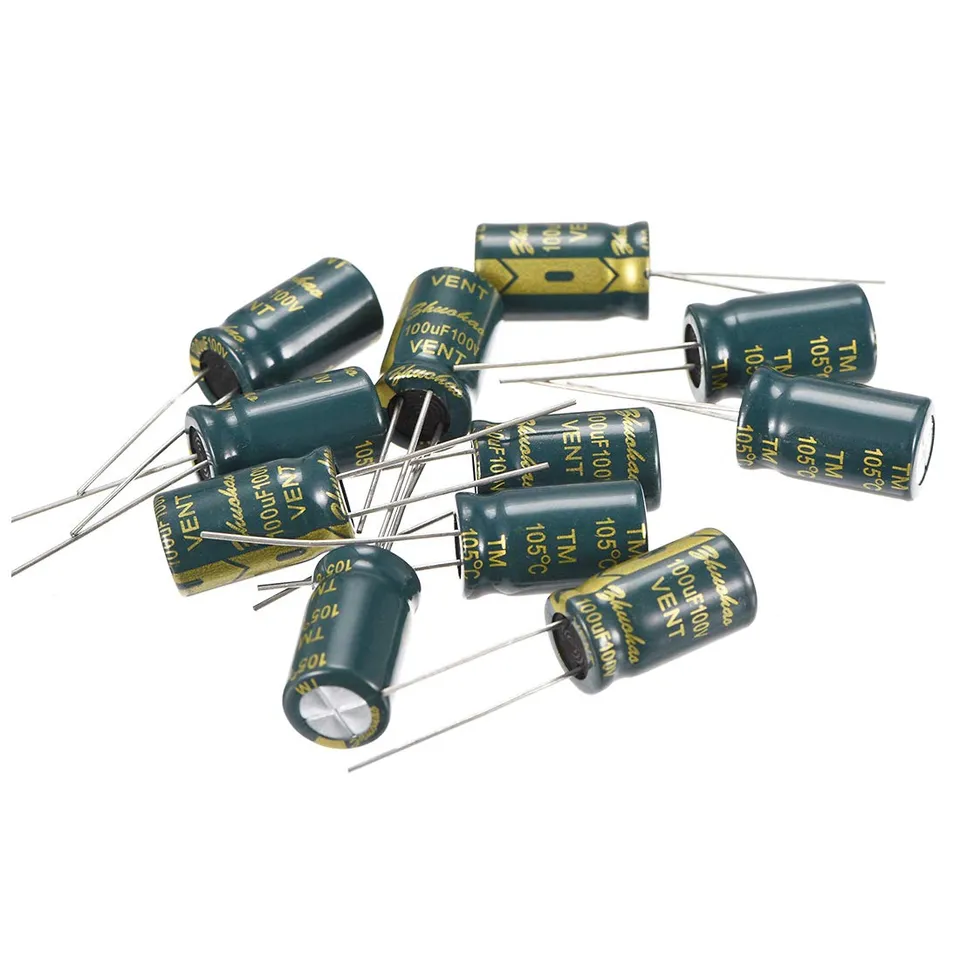 SOURCINGMAP condensateur électrolytique 100µF 100V 10x17mm 10pcs