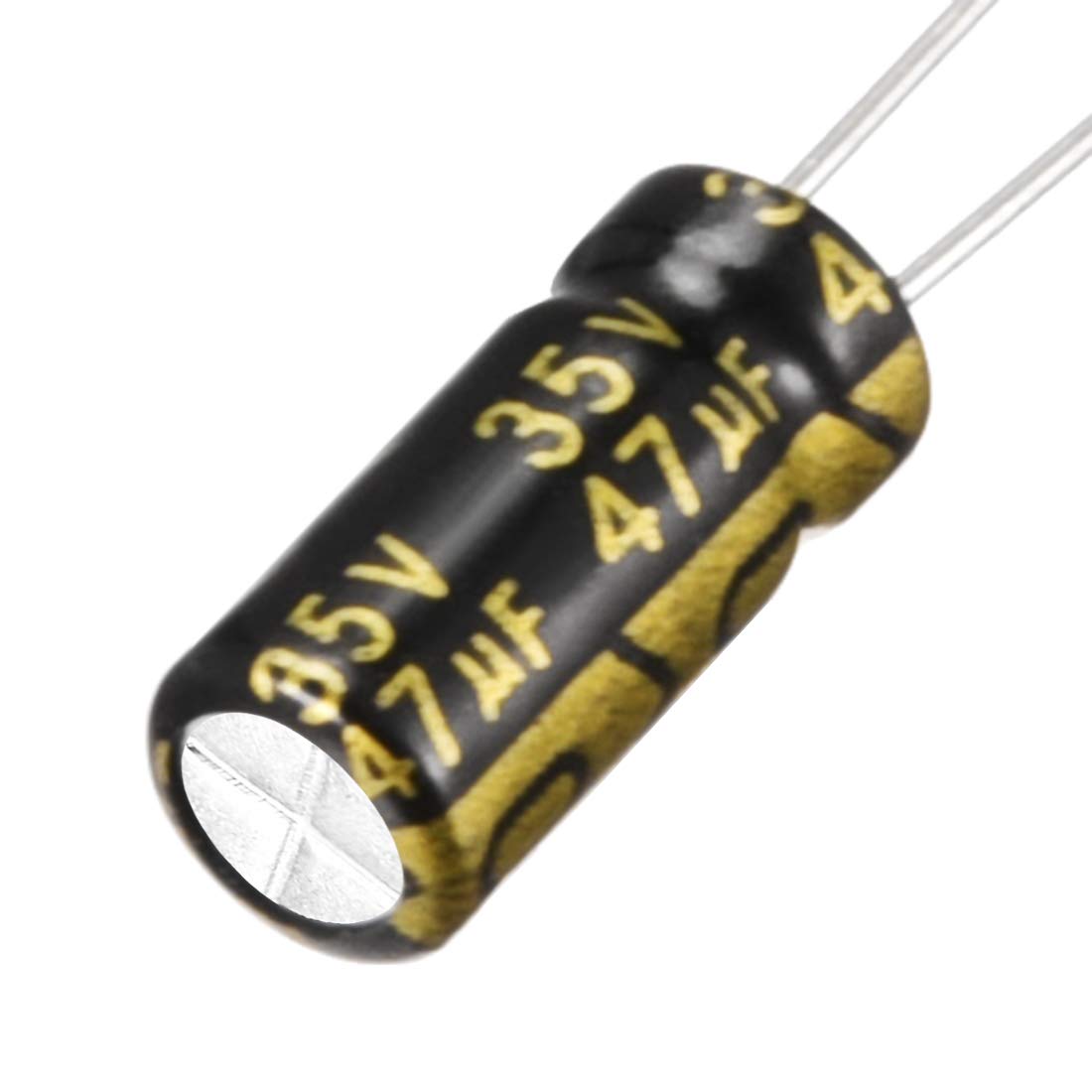 sourcing map condensateur électrolytique 47uF 35V 80 pièces 5x11mm