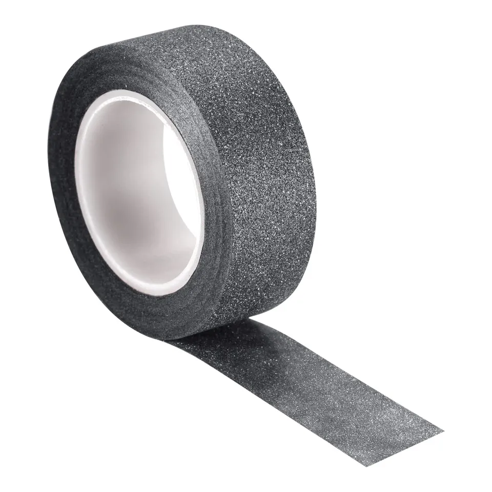 sourcingmap Home ruban paillettes noir 1,5 cm x 10 m