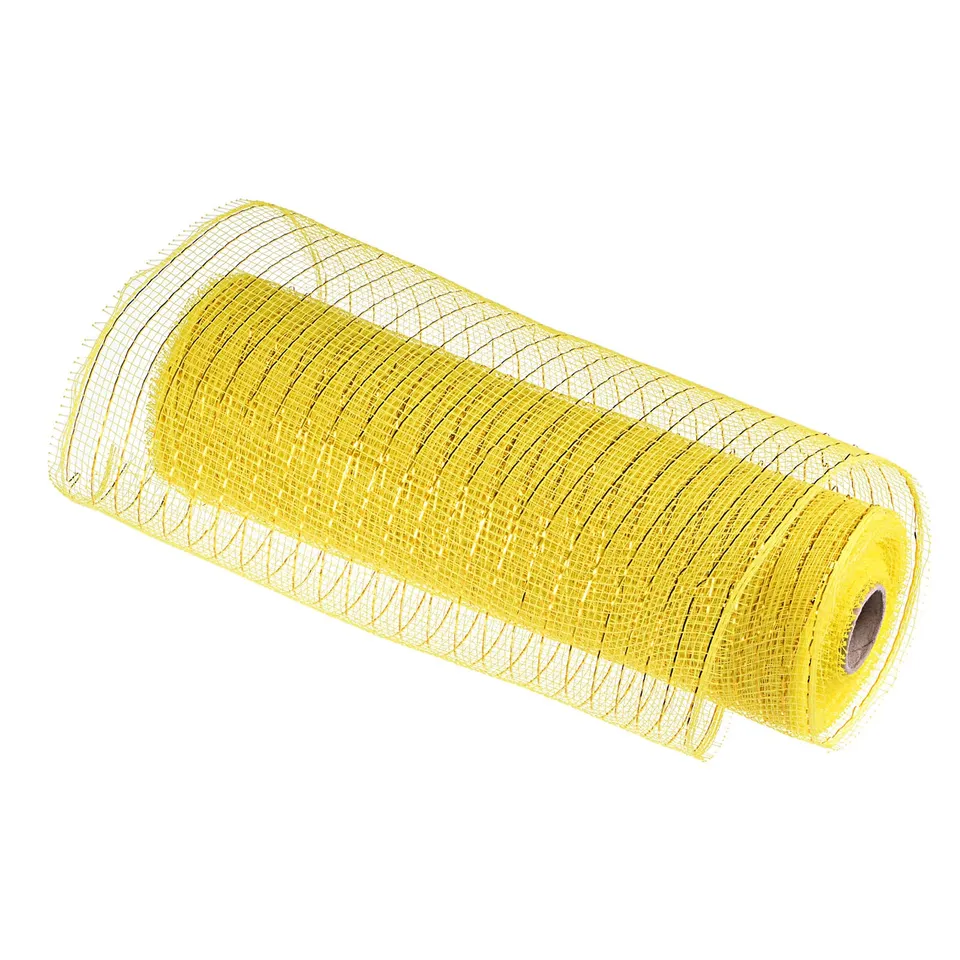 sourcing map Home & Garden ruban maille jaune or 9 m