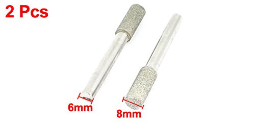 Sourcingmap Industrial Pointe Diamant Cylindrique 8mm Lot 2