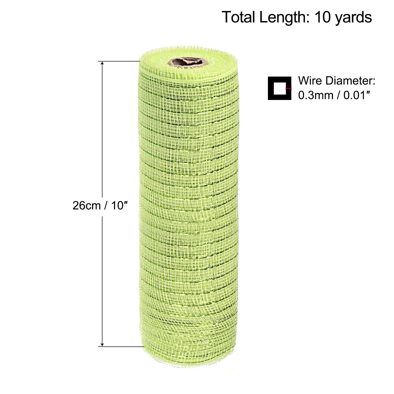 Sourcing Map Toile Jute Ruban Déco Vert 26cm x 9m