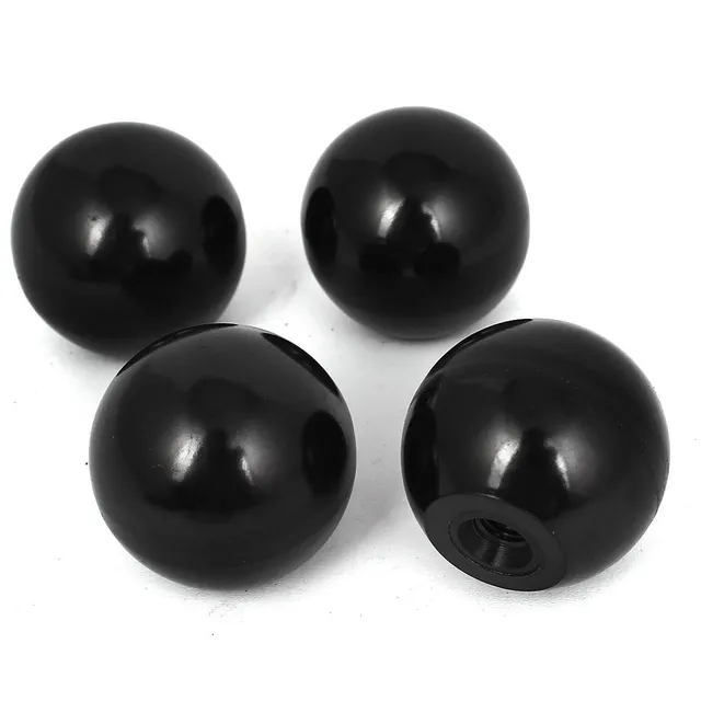 sourcingmap Home bouton poignée boule M8 40mm noir lot 4