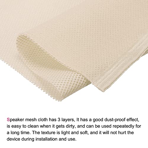 sourcing map tissu haut-parleur beige 1 x 1,4 m acoustique