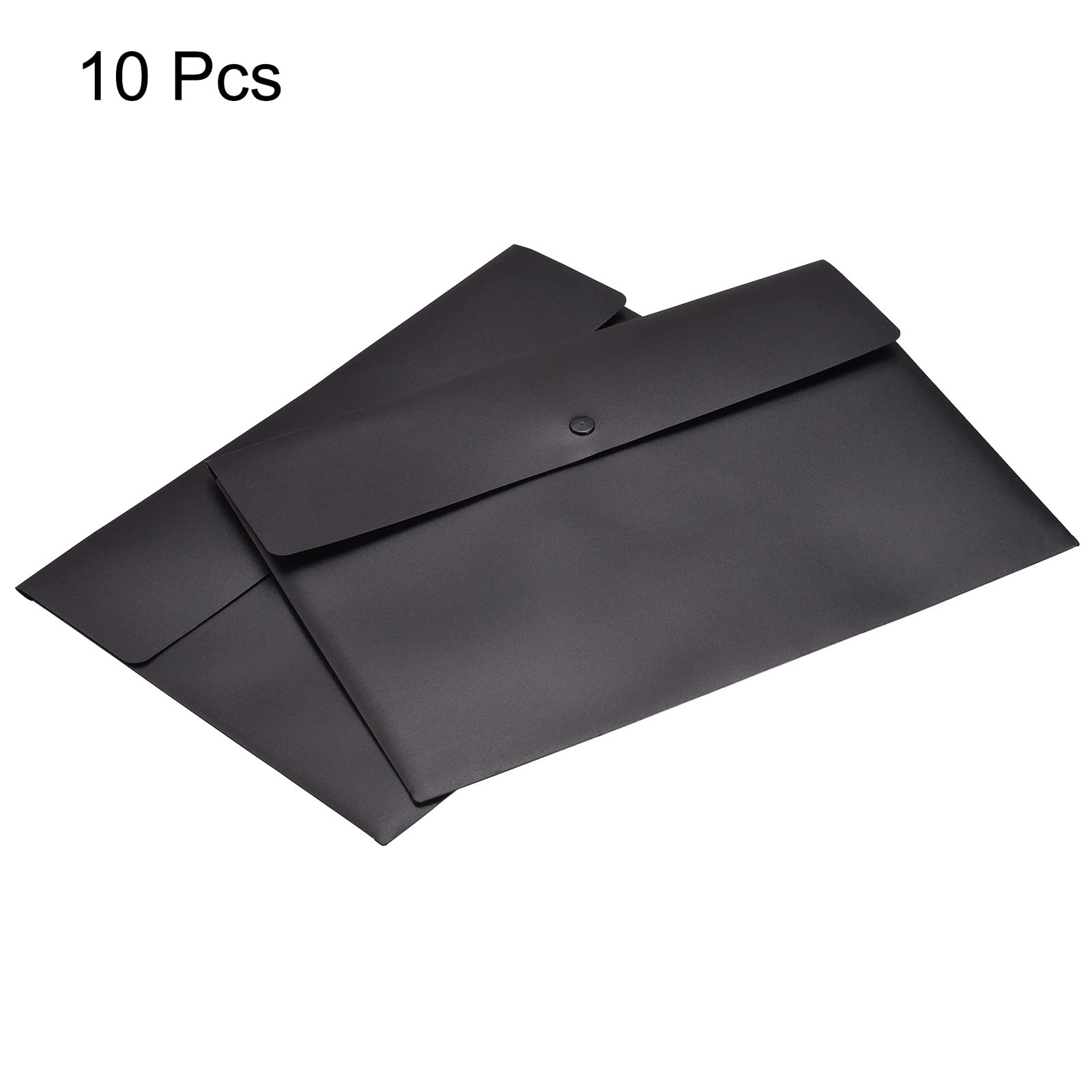sourcing map A4 pochette à bouton noire lot de 10