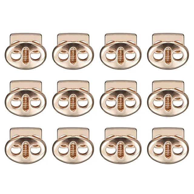 Sourcing Map Home & Garden arrêt cordon 17x15mm or 12 pcs double trou