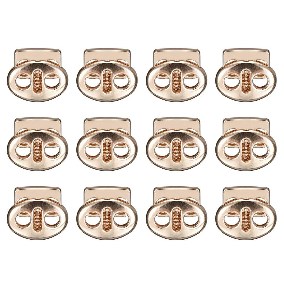 Sourcing Map Home & Garden arrêt cordon 17x15mm or 12 pcs double trou