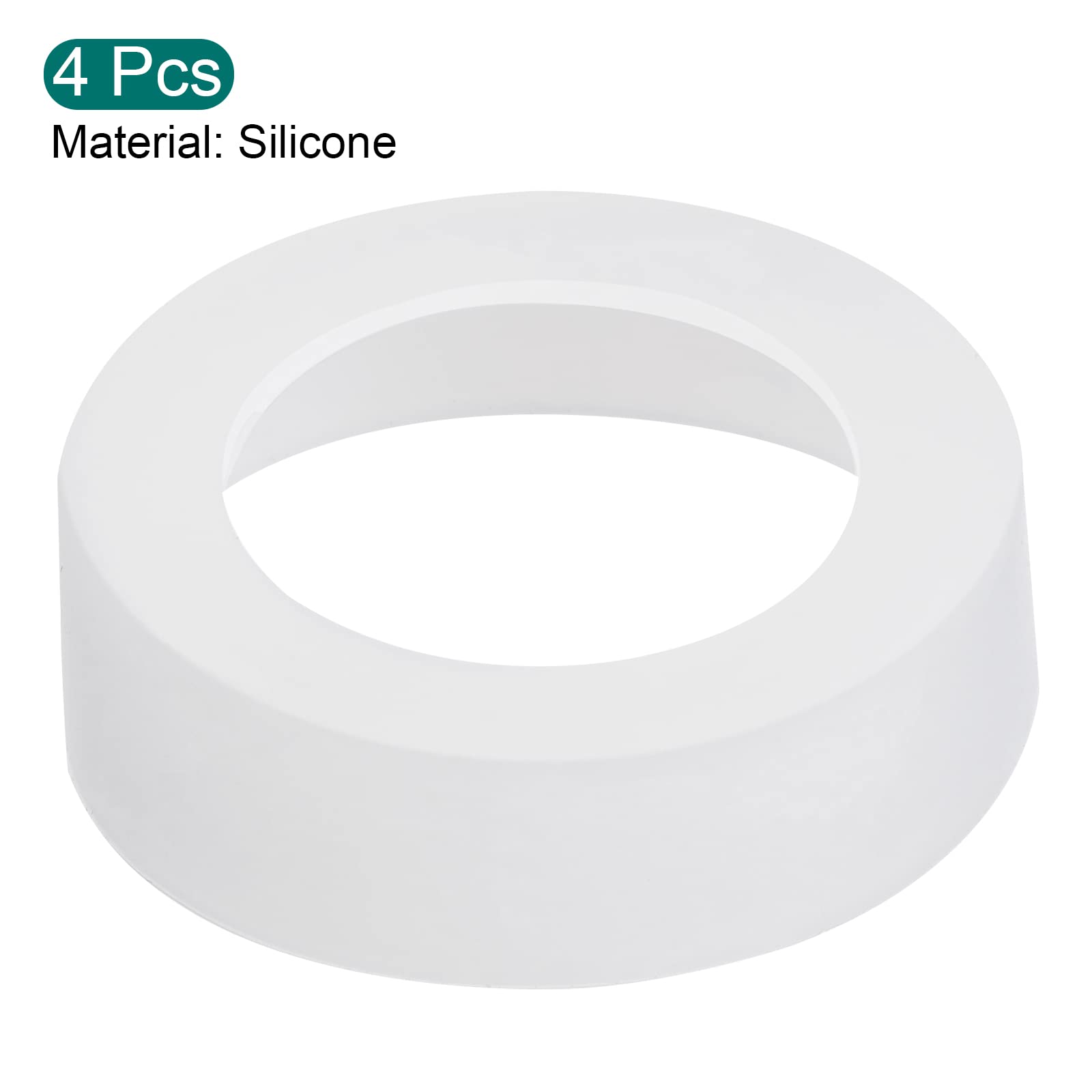 sourcingmap Botte Bouteille Silicone Blanc Lot 4 57 mm Antichoc