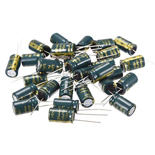 sourcing map 100uF 100V condensateur 30 pcs 10x17mm 105°C