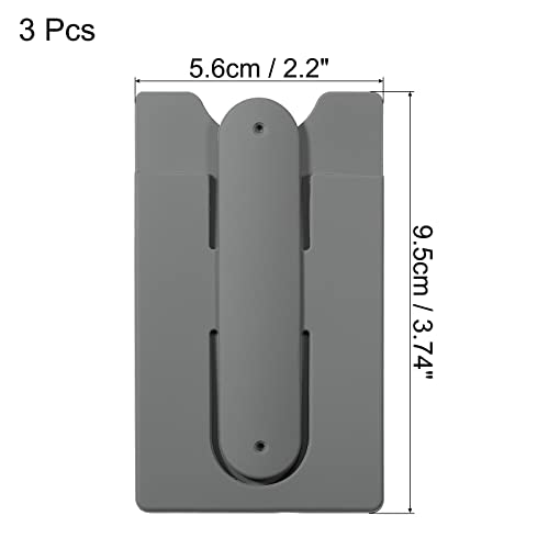 Sourcingmap Electronics porte-carte silicone gris x3