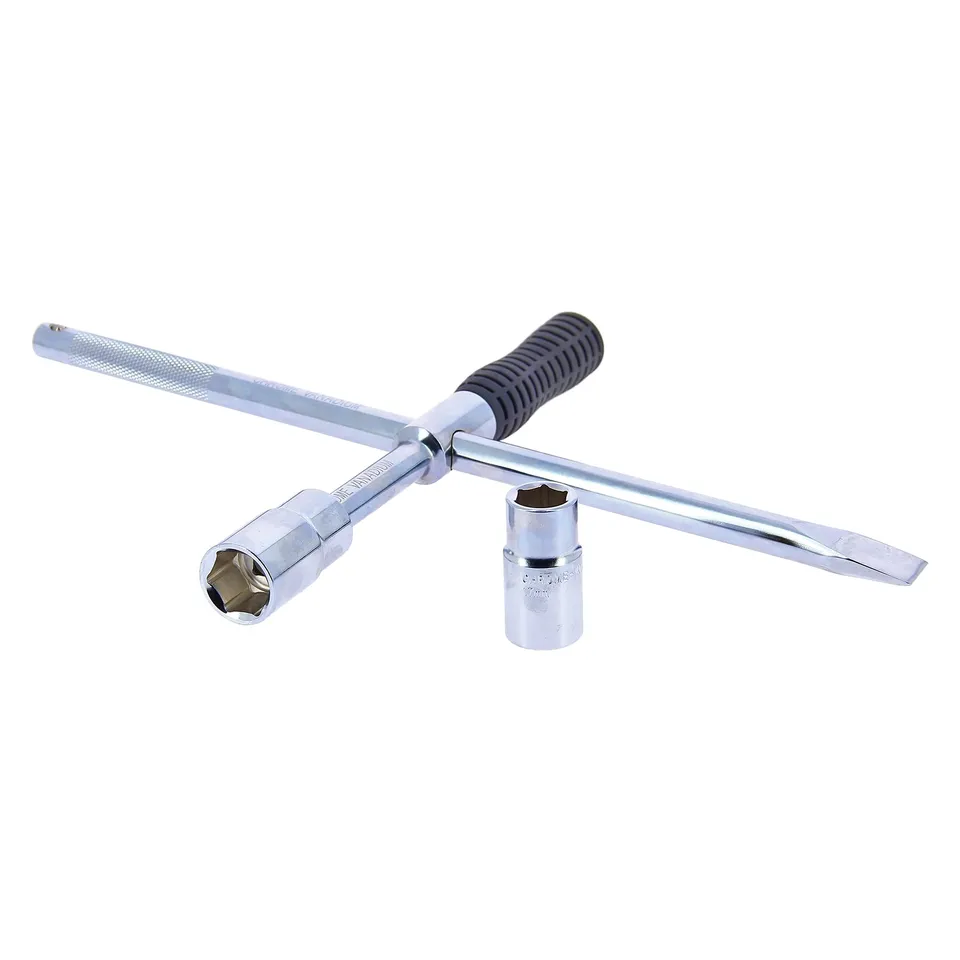 PRECISION STEEL Clé en croix poignée rotative 17-23mm
