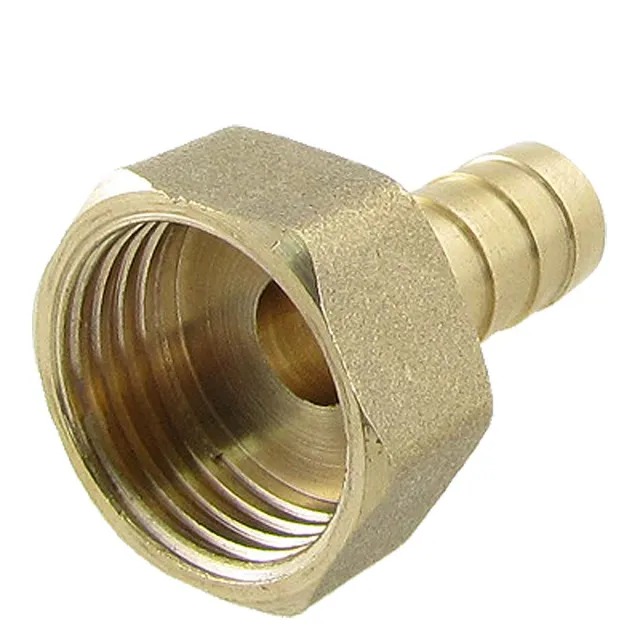 sourcing map Raccord Cannelé Laiton 10mm 1/2" femelle droit