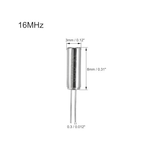 SourcingMAP Industrial quartz 16 MHz 3x8mm kit 20 pièces