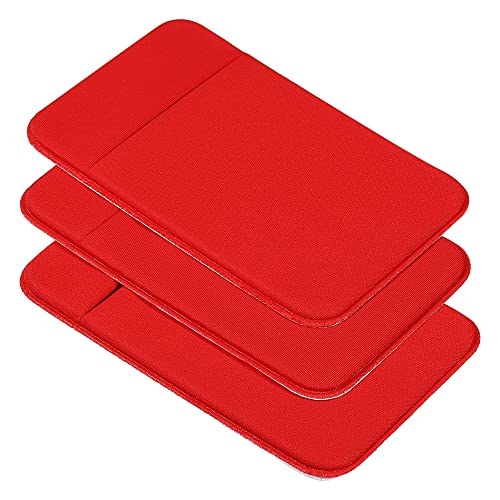 Sourcing Map Electronics porte-carte téléphone extensible rouge lot 3