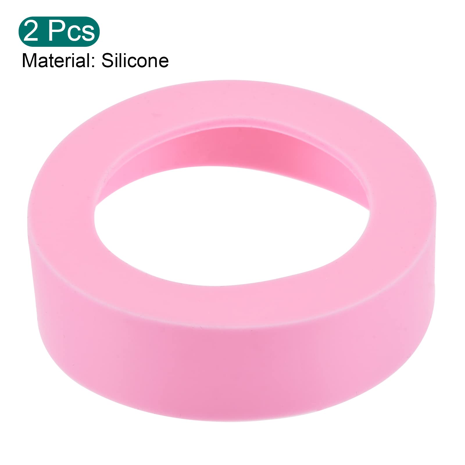 Sourcing Map Home Protège-bouteille Silicone 62mm Rose Lot 2