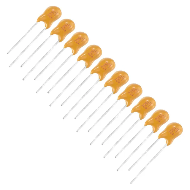 sourcing map 2,2uF 25V condensateur tantale 20 pièces radial