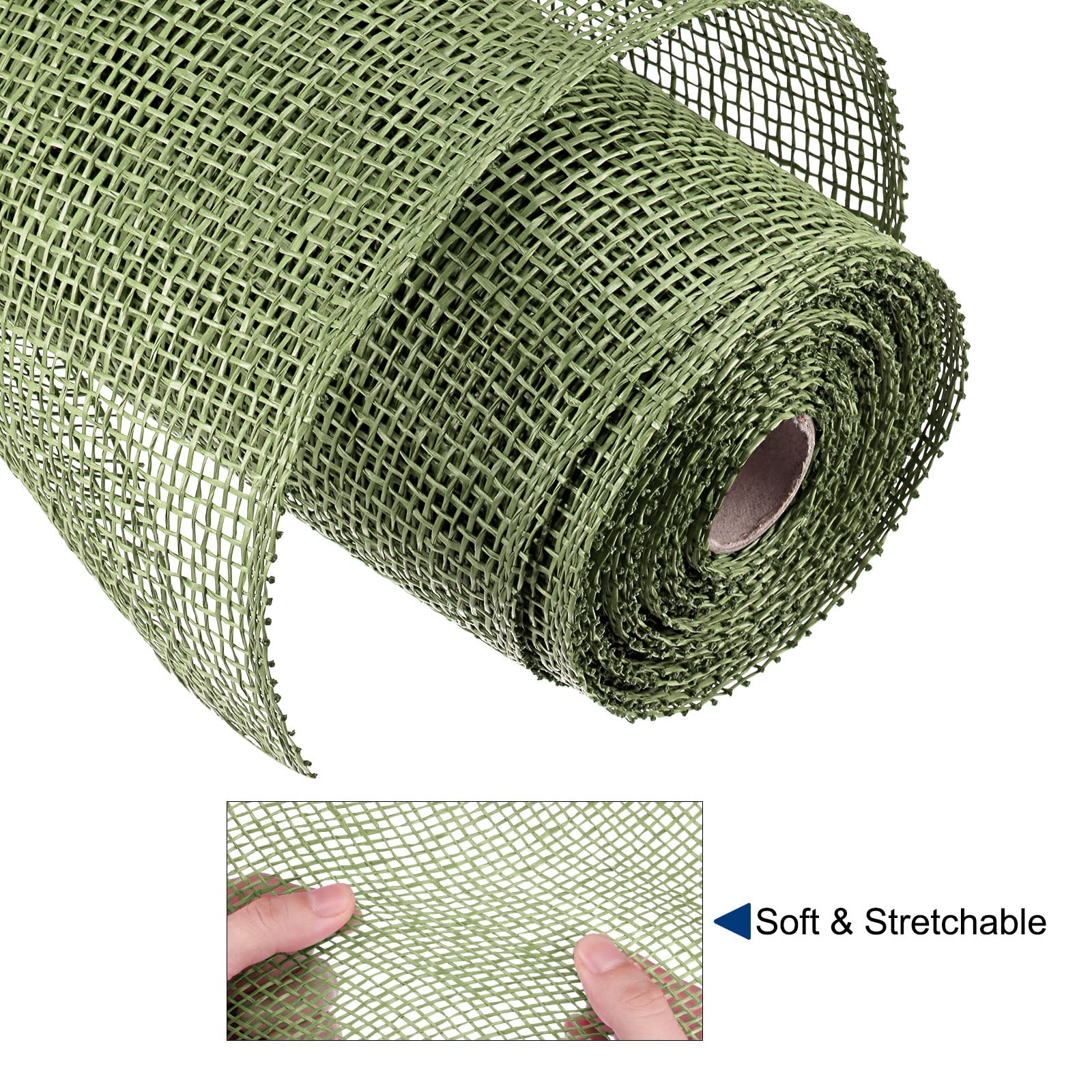 sourcing map Home & Garden ruban maille 10 pouces vert foncé 9 m