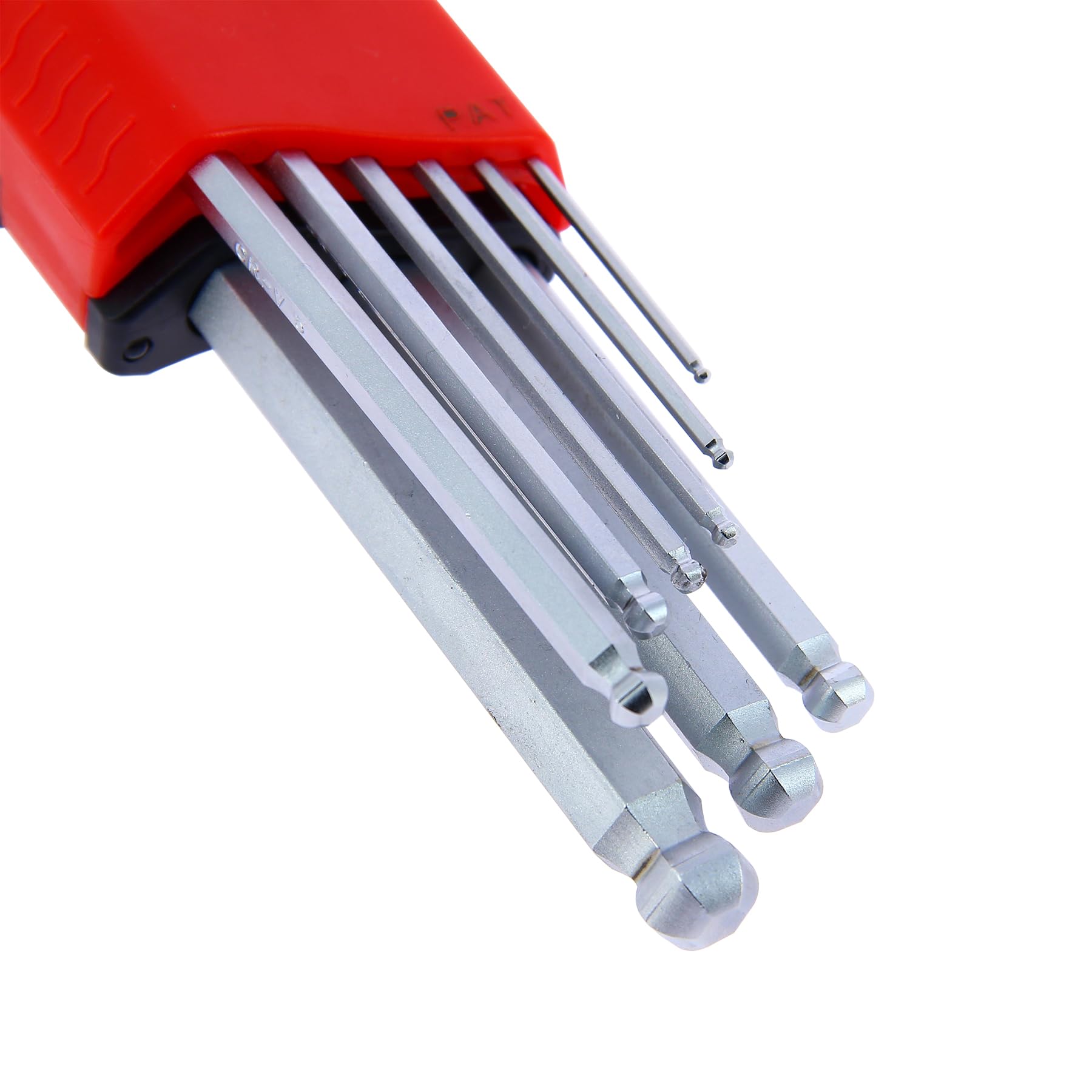 PRECISION STEEL Jeu 9 clés allen 6 pans 1,5-10 mm sphériques