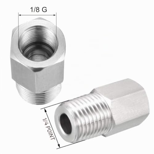 Sourcingmap Adaptateur 1/4 NPT Mâle 1/8 G Femelle Inox