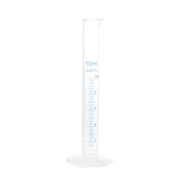 Sourcingmap 10ml cylindre gradué plastique éprouvette labo