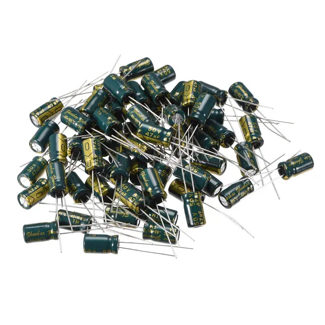 Sourcing Map Condensateur alu faible ESR 47uF 50V lot 50