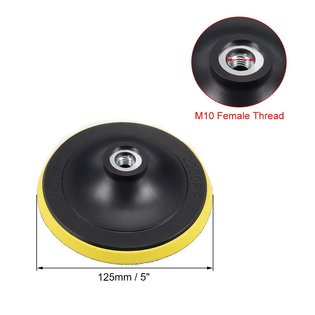 sourcing map plateau polissage 5 pouces M10 support disque 125mm