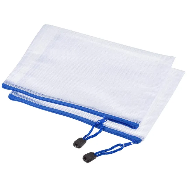 sourcing map Pochette zip A5 blanche x6 PVC imperméable