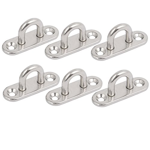 Sourcing Map Home & Garden pontet plaque à œil inox 316 6pcs