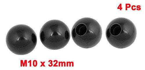 Sourcingmap Home Boule de Serrage M10 32mm Noire Lot 4
