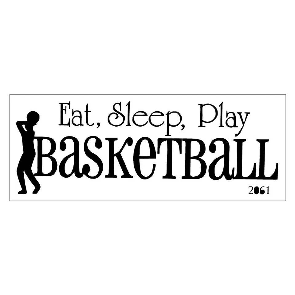 Sourcing Map Manger Dormir Jouer sticker mural basket 60cm