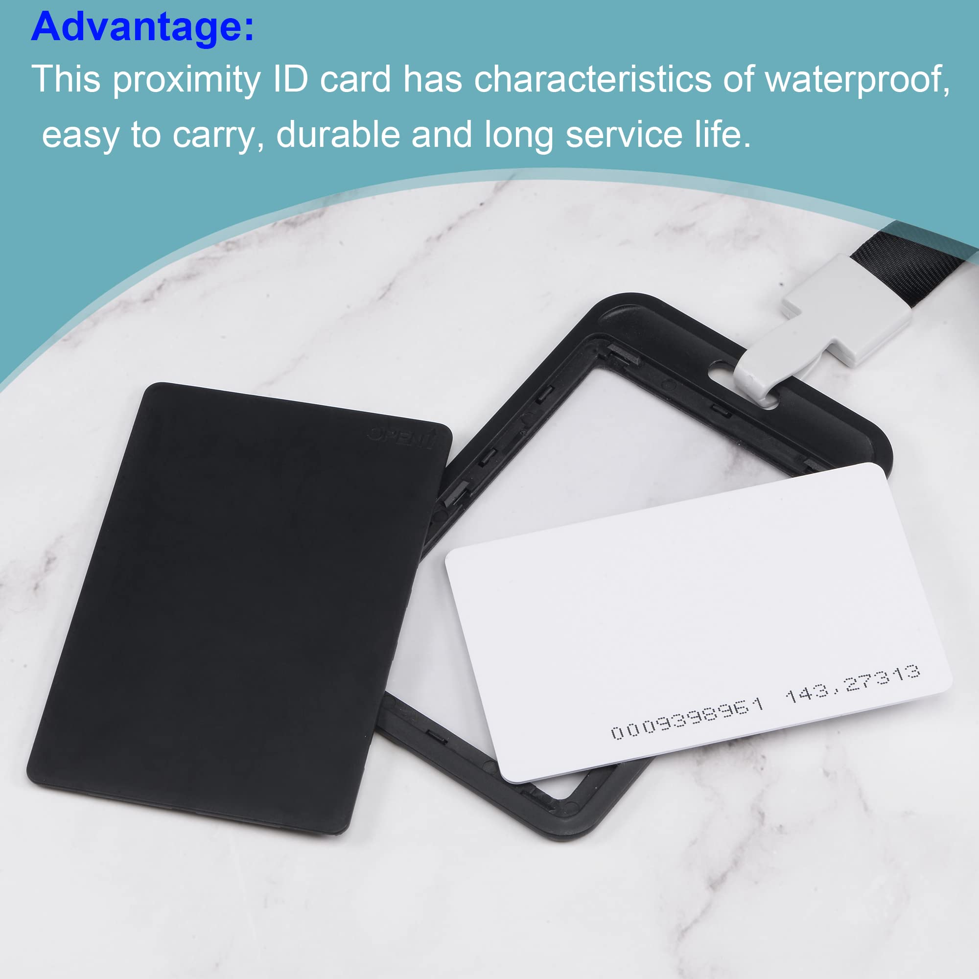 sourcing map Electronics carte RFID 125KHz blanche lot 50 PVC