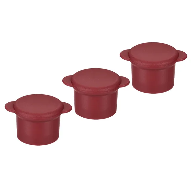 SOURCINGMAP Home & Garden bouchon bouteille silicone rouge 27mm lot 3