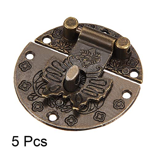 Sourcingmap Fermoir Boîte Bois 40mm Lot 5 Bronzé