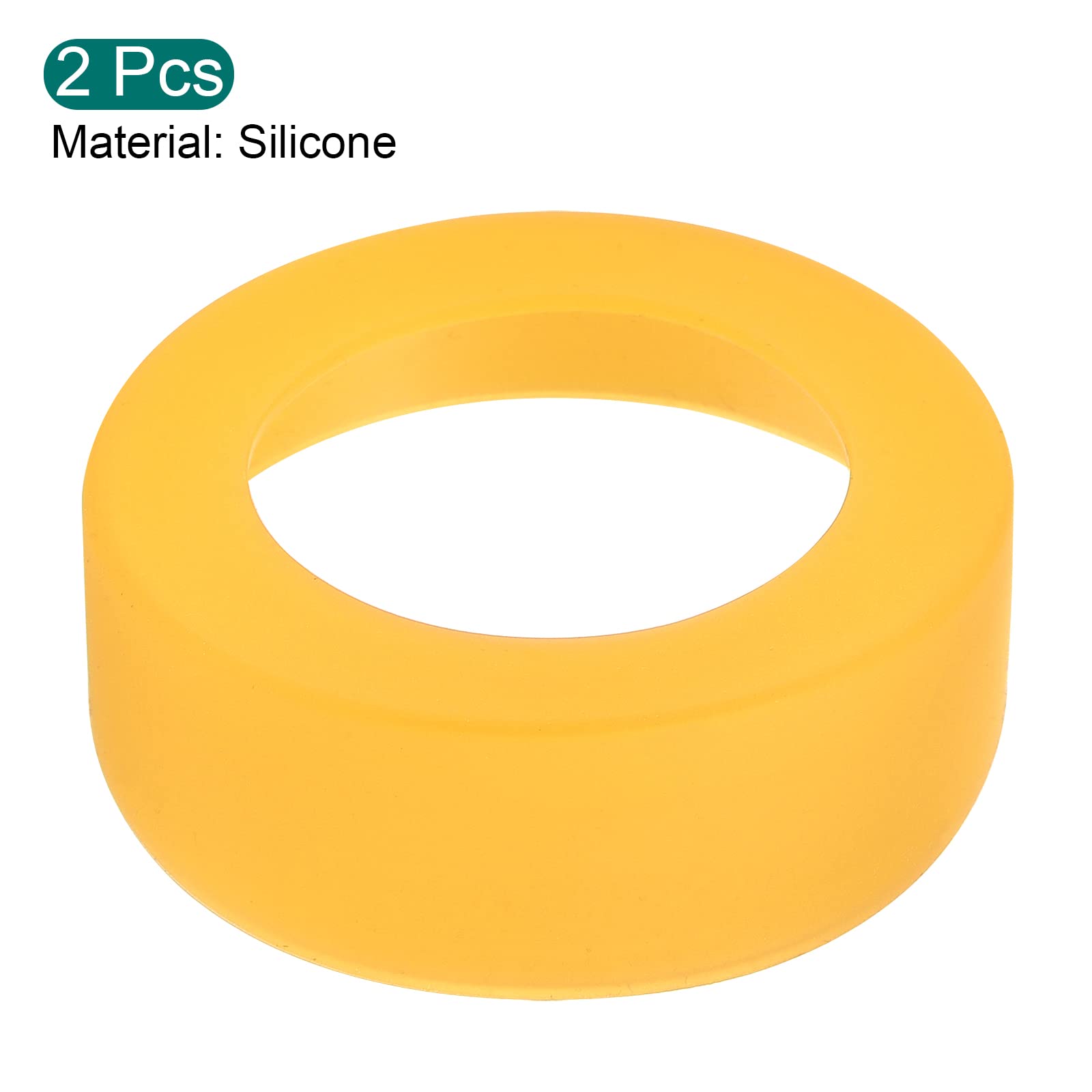 Sourcing Map Home Protège-bouteille Silicone 62mm Orange Lot 2