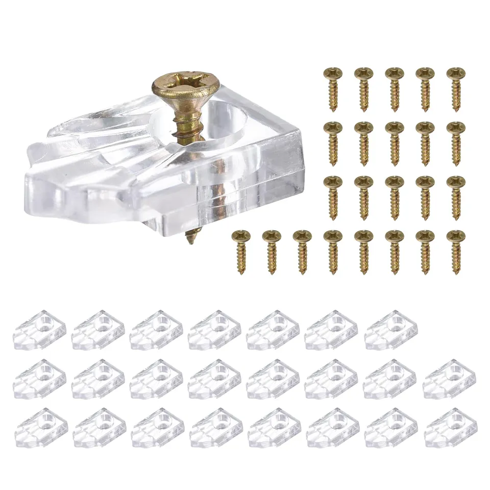 SOURCINGMAP Clips Retenue Verre Plastique 25mm x24 + Vis