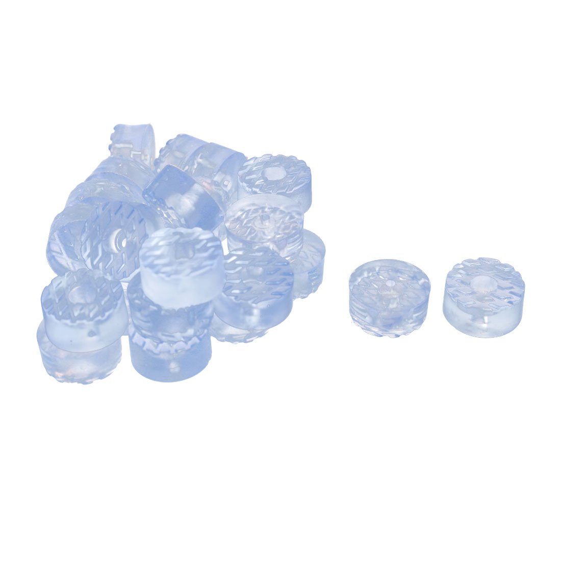 Sourcing Map Home & Garden Pieds Caoutchouc 16x8mm Bleu Clair 24pcs