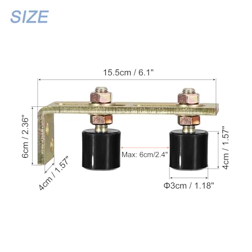 Sourcingmap Home & Garden guide rouleau portail nylon noir 40 mm