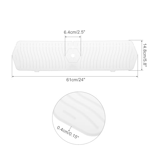 Sourcingmap tapis robinet silicone blanc 61 cm
