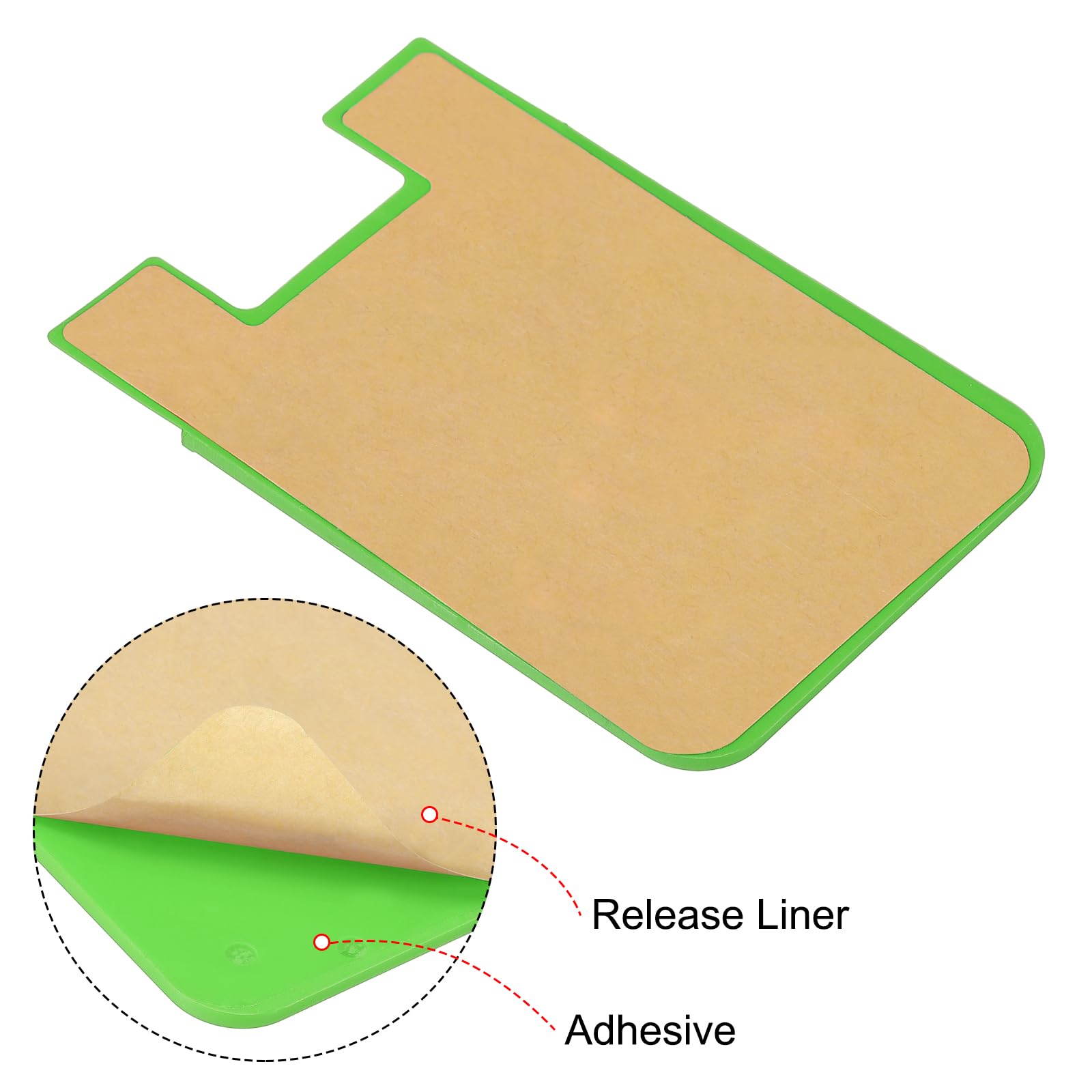 sourcing map Electronics porte-cartes adhésif vert lot 3 silicone