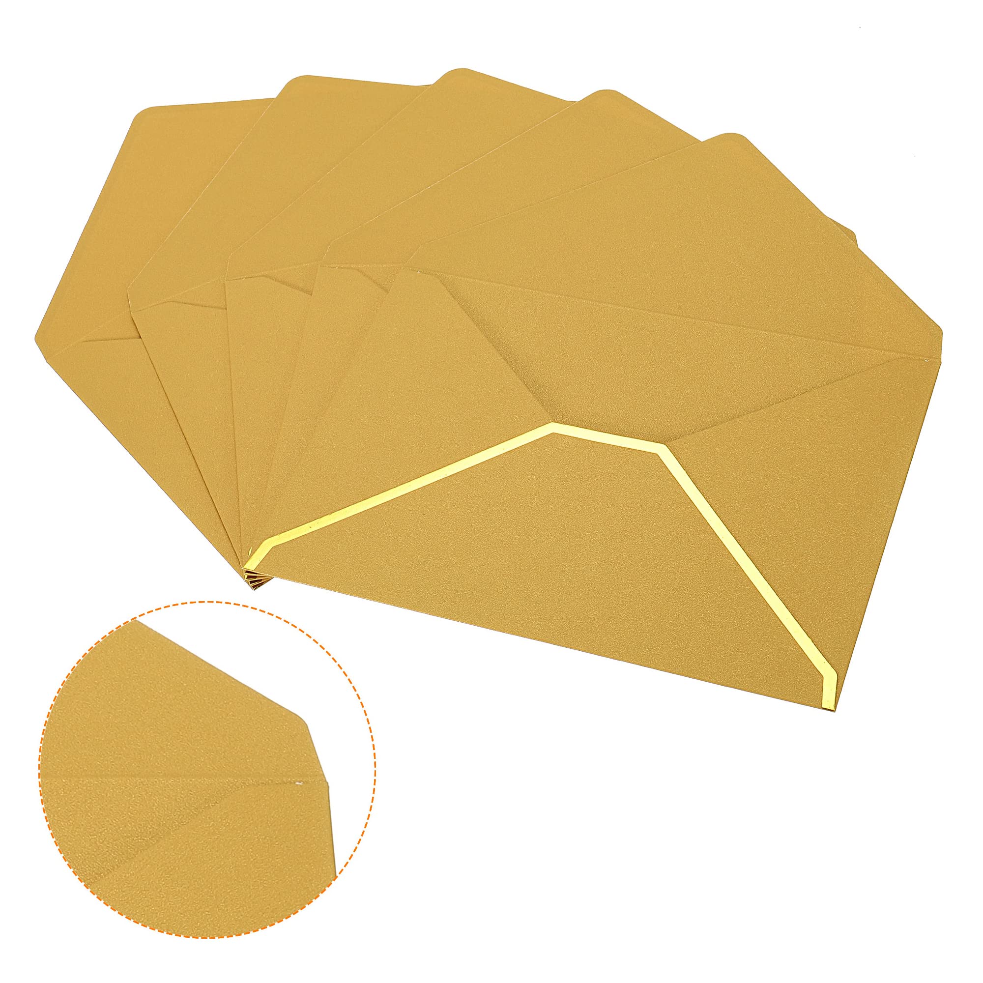 Sourcing Map Enveloppe Dorée B6 13x18 cm Lot de 20 Rabat V