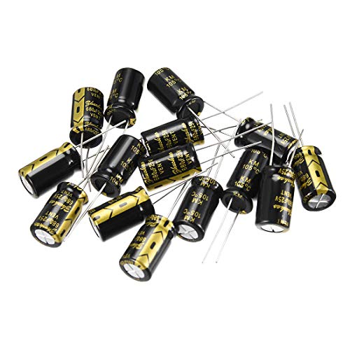 sourcing map Industrial condensateur 680uF 25V 10x17 mm 15 pcs