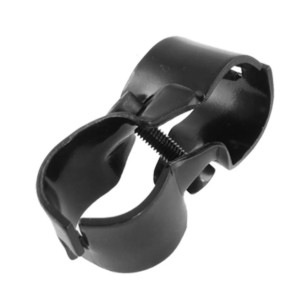 SOURCINGMAP Industrial Collier Tuyau Métal Noir Double Port 28mm