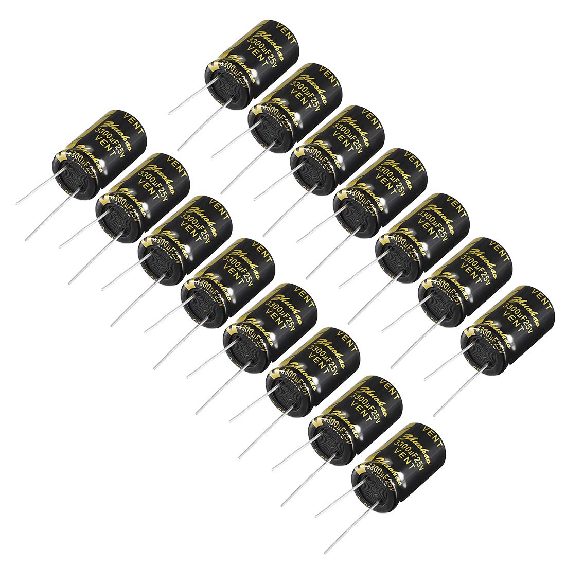 Sourcing Map condensateur électrolytique 3300µF 25V lot de 15