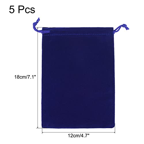Sourcingmap 18x12cm Pochette Cordon Bleu 5Pcs Microfibre