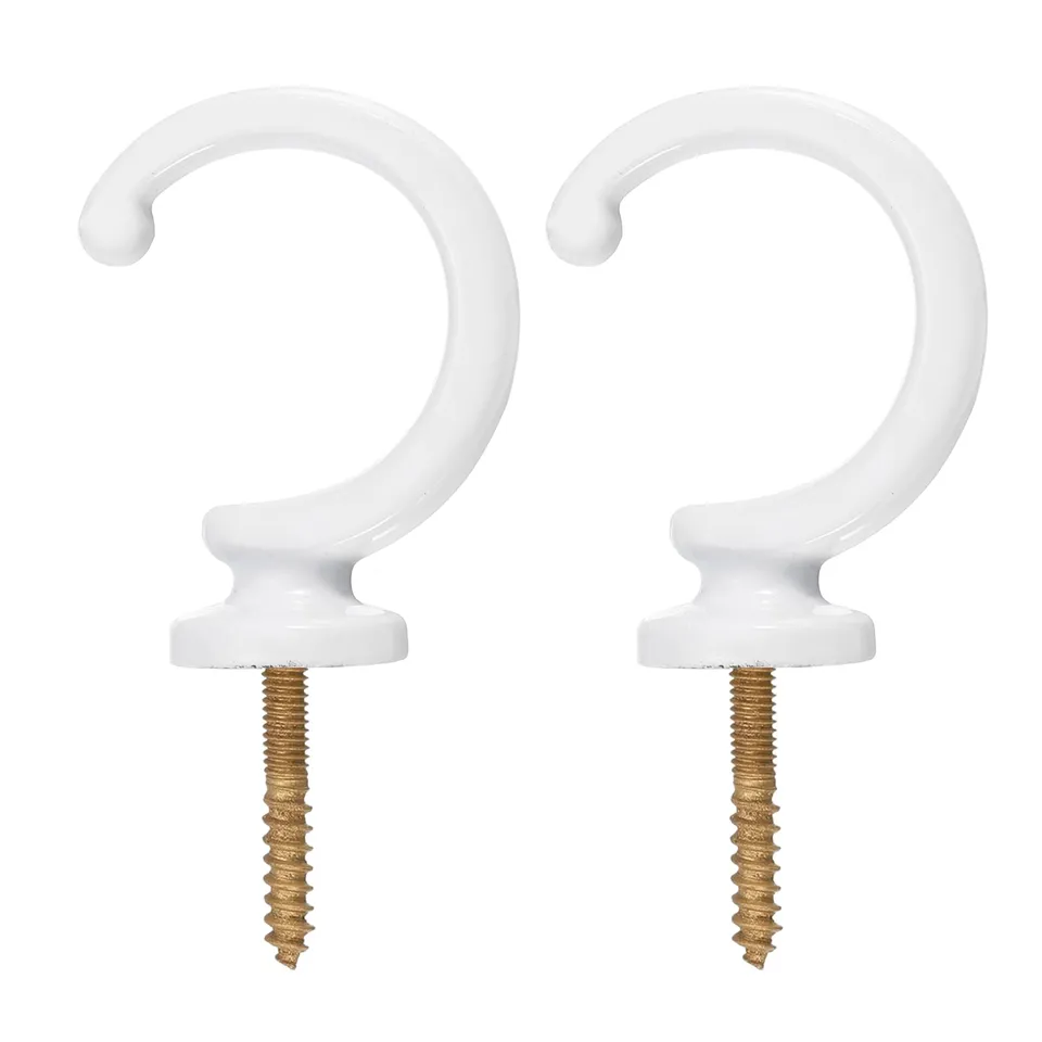 Sourcingmap Home & Garden Embrasse rideau alu blanc x2
