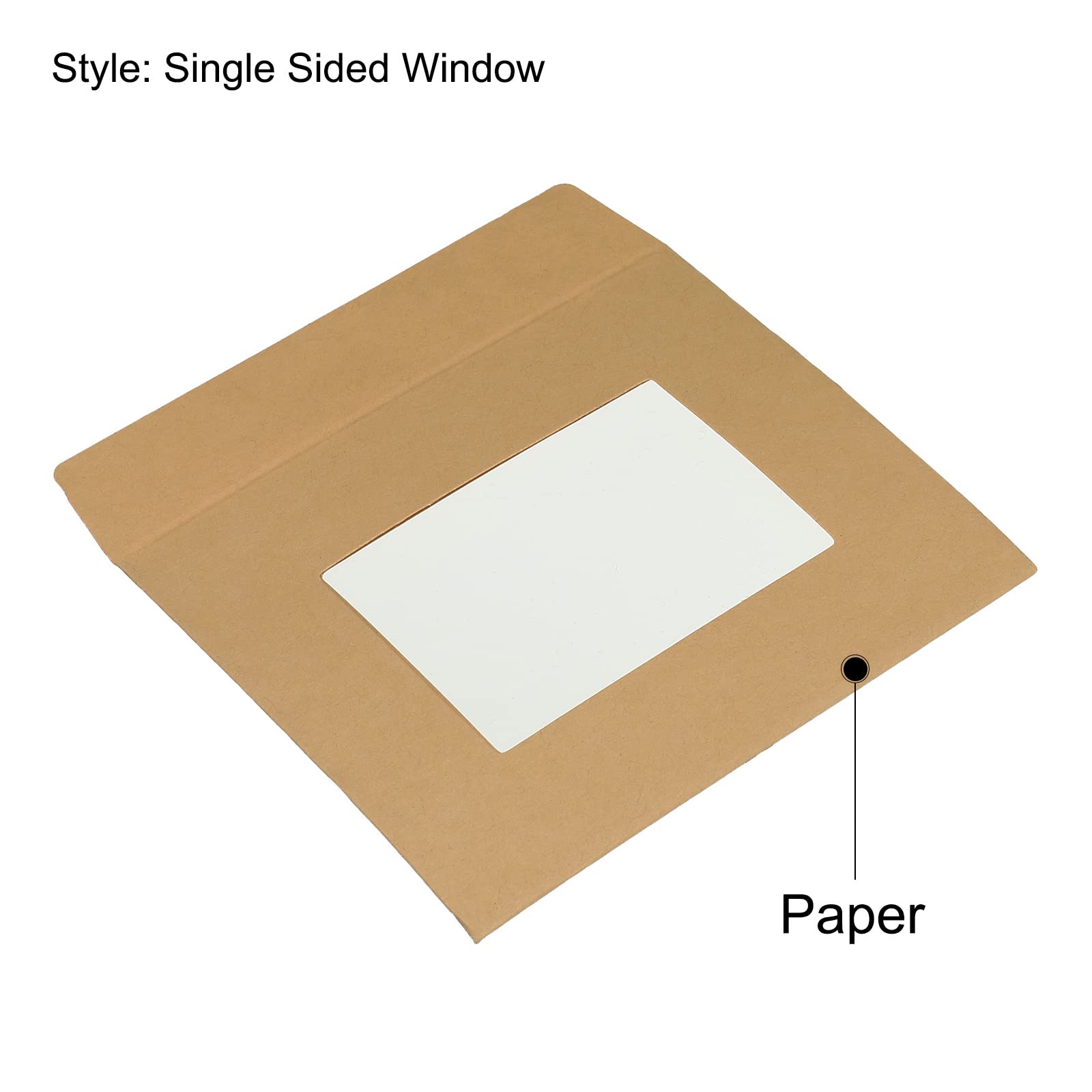 sourcing map enveloppe à fenêtre marron 10x8 cm lot de 10