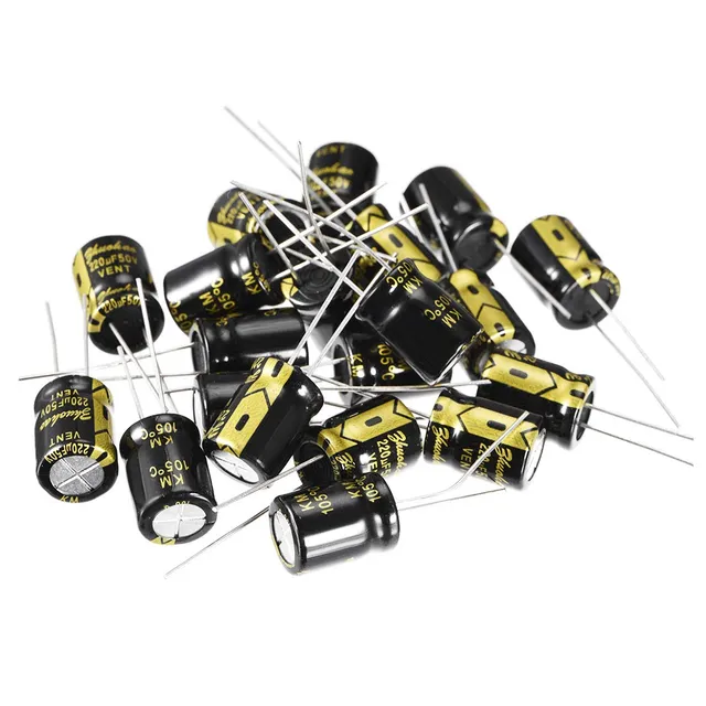 sourcing map Industrial condensateur électrolytique 220uF 50V 20pc