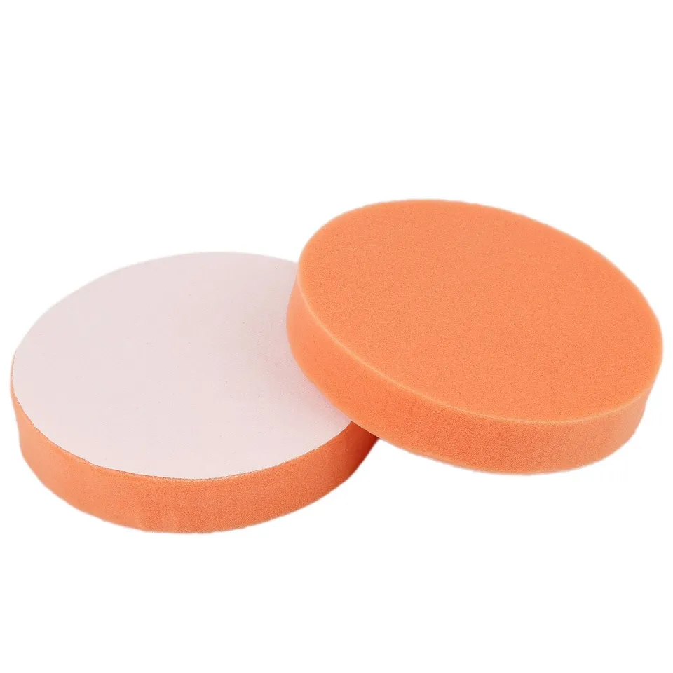 sourcingmap Éponge de Polissage 150 mm Orange Lot 2