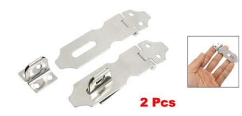 Sourcingmap Home & Garden moraillon porte-cadenas argent 76mm lot 2