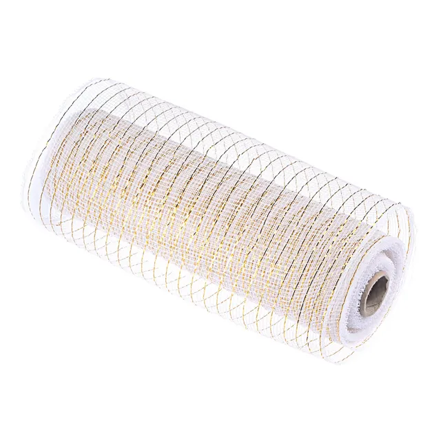 sourcing map Home & Garden maille 10 pouces x 10 yards blanc or 1 rouleau